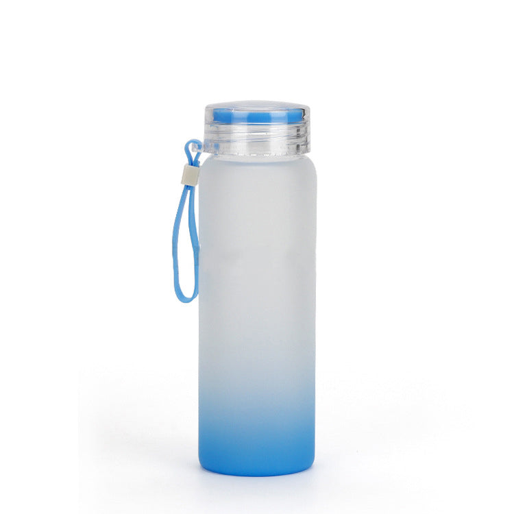 16oz Colorful Frosted Glass Bottle